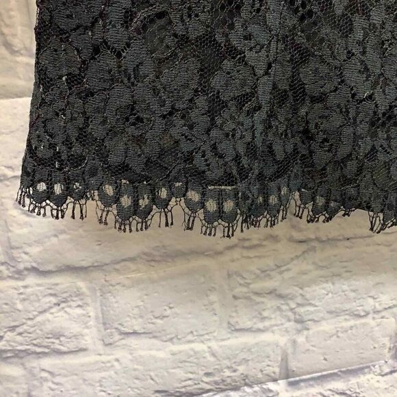 Kate Hill‎ Shirt Womens 10 Black Lace Long Sleeve Blouse - Picture 4 of 11